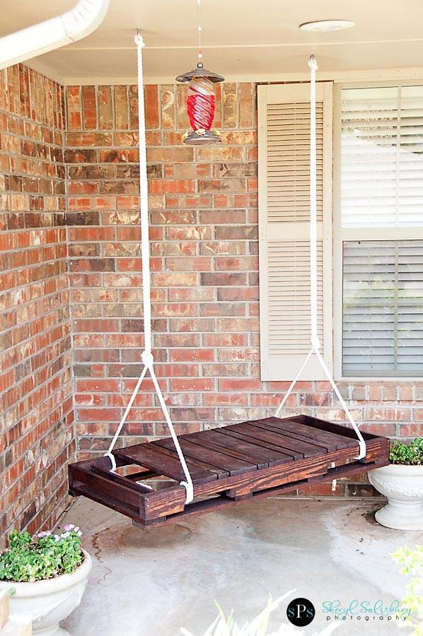 DIY Pallet Swing Idea #gardenswing #swingplans #decorhomeideas