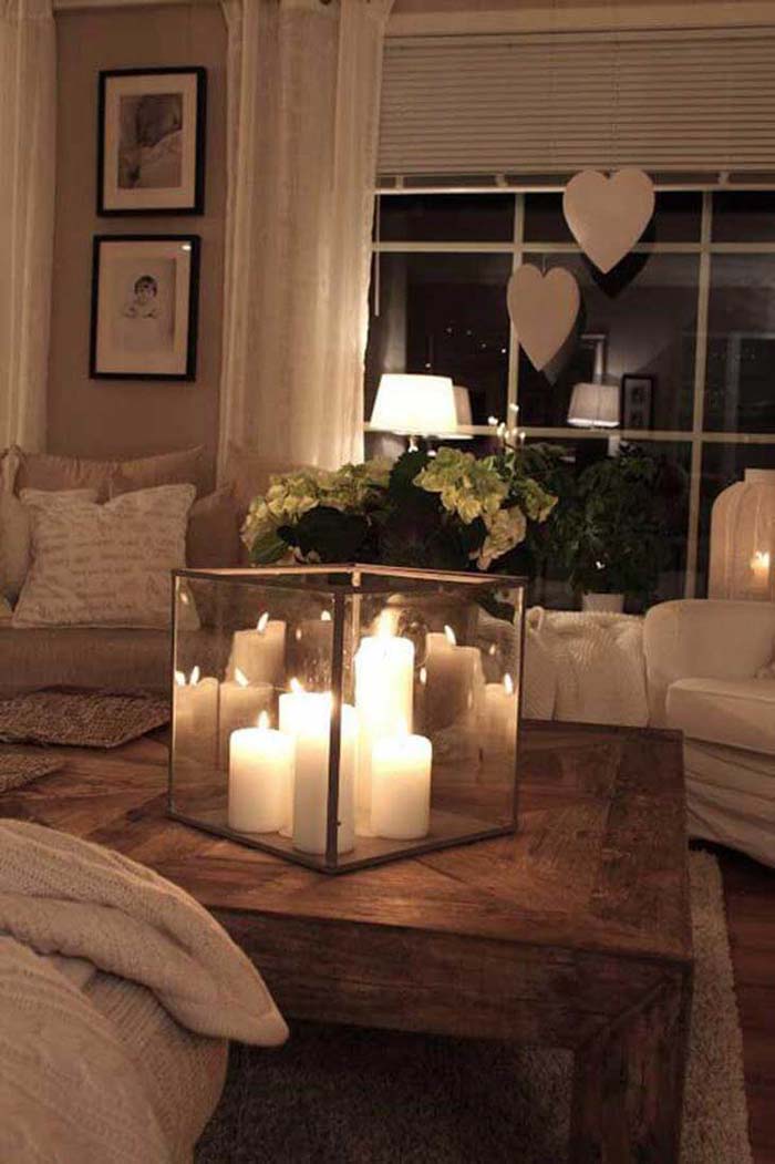 Elevate Basic White Pillars with a Candle Cube #candledecorations #candles #homedecor #decorhomeideas