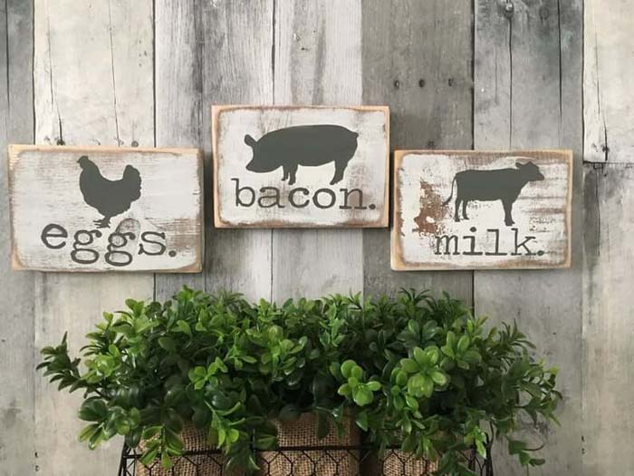 Farm Ranch Style Decorative Signs #farmhouse #walldecor #decorhomeideas