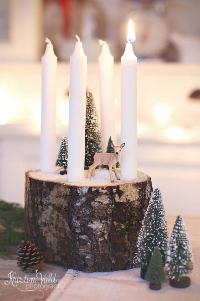 Forest Scene Candle Diorama #candledecorations #candles #homedecor #decorhomeideas