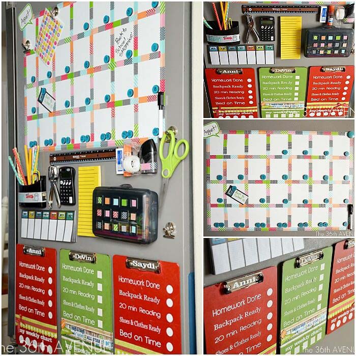 Fun, Colorful School-Inspired Design #commandcenter #organization #diy #decorhomeideas