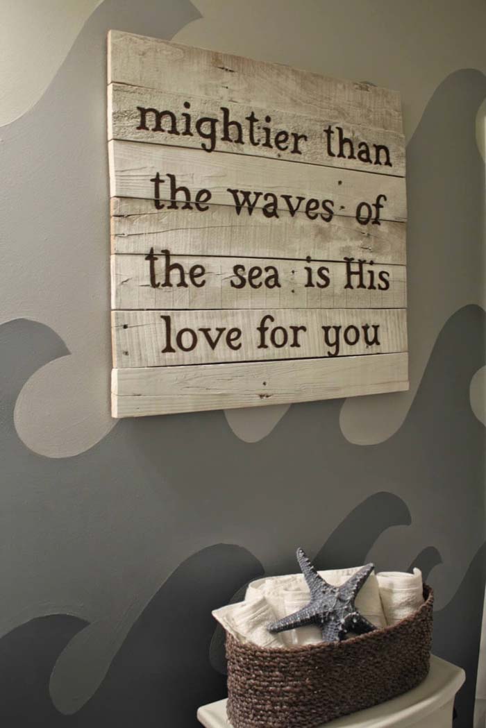 God of Wonders Wave Wall #rusticbathroom #rusticdecor #decorhomeideas