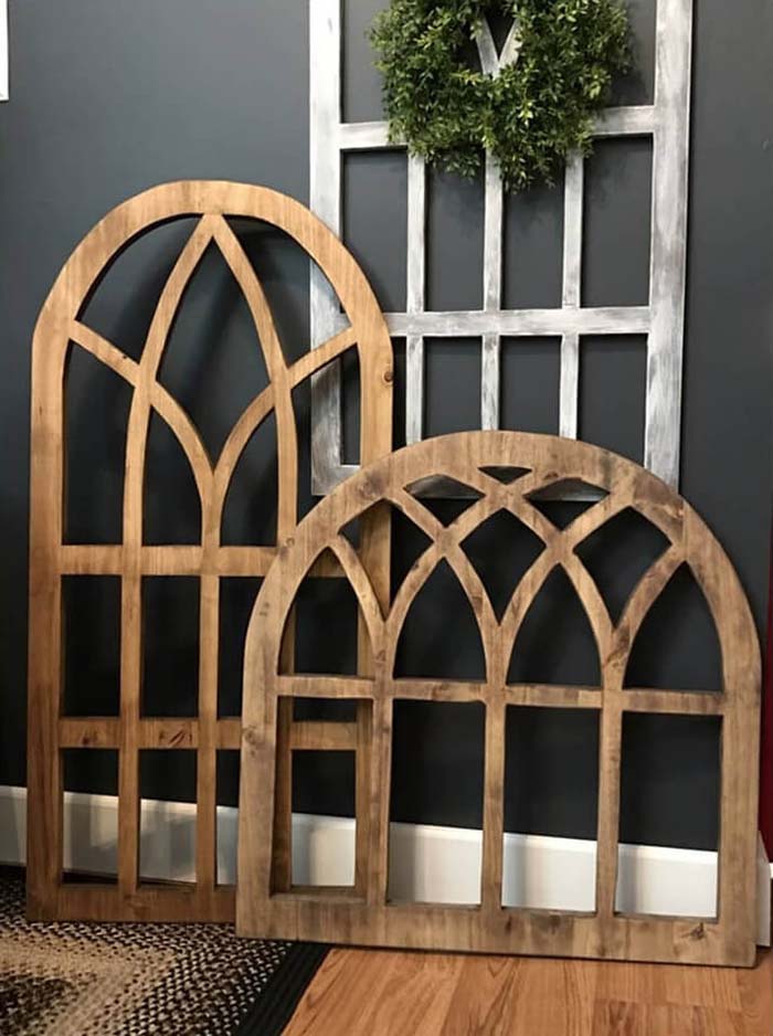 Gothic Window Inspired Architectural Silhouettes #farmhouse #walldecor #decorhomeideas