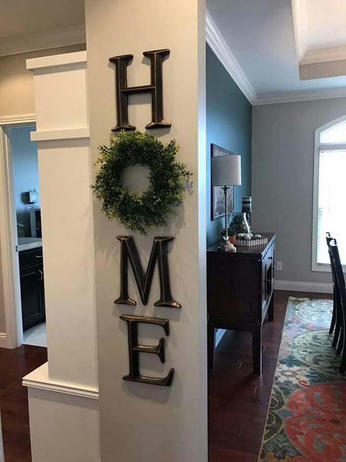 Home Is Where the Wreath Is #farmhouse #walldecor #decorhomeideas