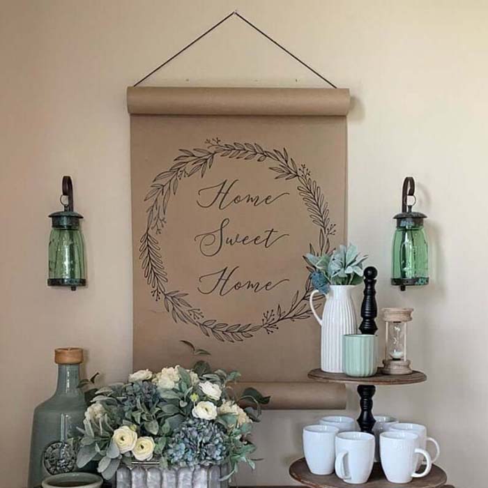 Home Sweet Homeв Hanging Scroll #farmhouse #walldecor #decorhomeideas