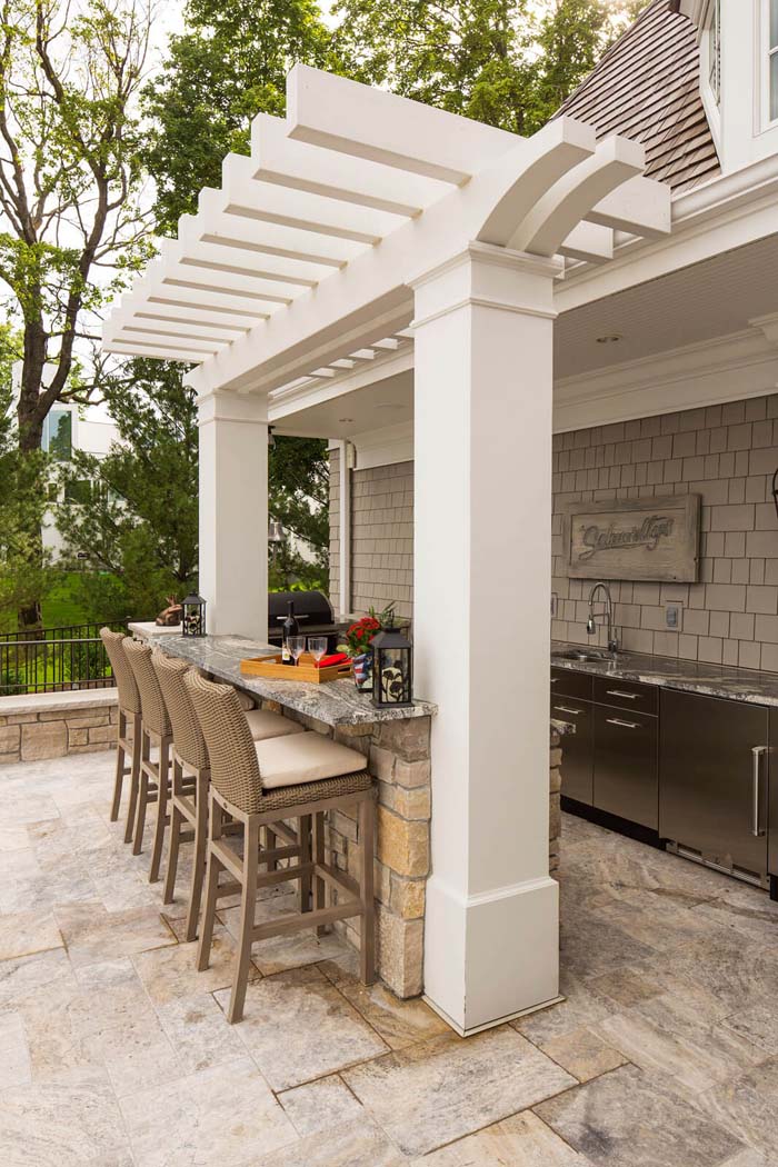 Island Bar Pergola Awning #pergola #pergolaideas #pergoladesign #decorhomeideas