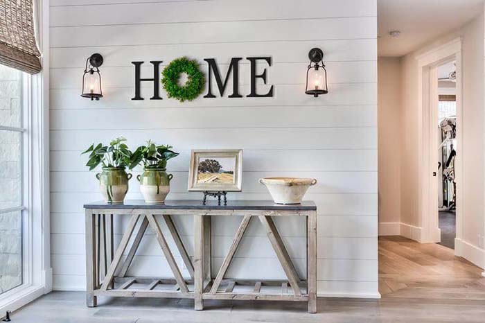 Large Painted Wooden HOME Letters #farmhouse #walldecor #decorhomeideas