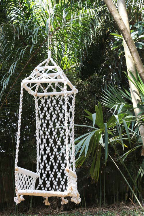 Macrame Garden Swing #gardenswing #swingplans #decorhomeideas