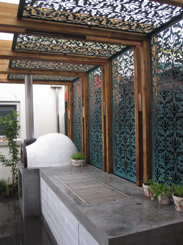 Mediterranean Screen Style Pergola #pergola #pergolaideas #pergoladesign #decorhomeideas