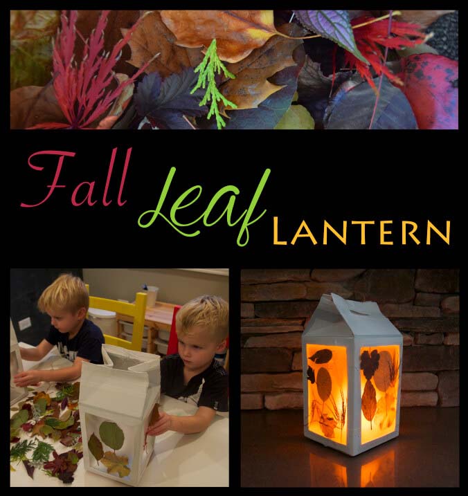 Milk Carton Fall Leaf Lantern #gardenlantern #diylanterns #decorhomeideas
