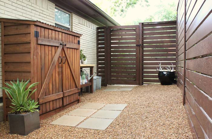 Modern Horizontal Fence #privacyfence #diy #fencingideas #decorhomeideas