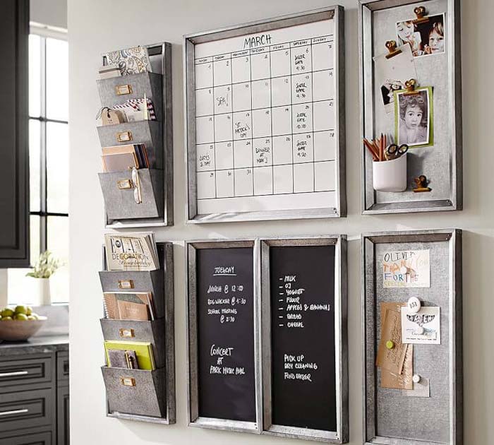 Neat Office-Inspired Command Center #commandcenter #organization #diy #decorhomeideas