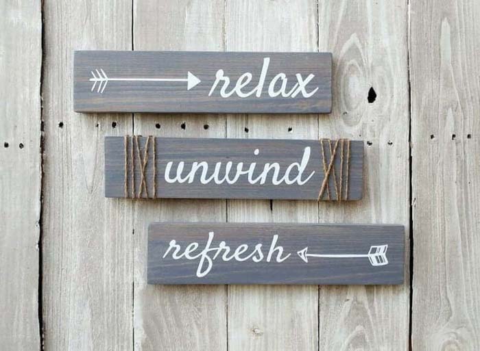 Relax Unwind Refresh Cool Signs #farmhouse #walldecor #decorhomeideas