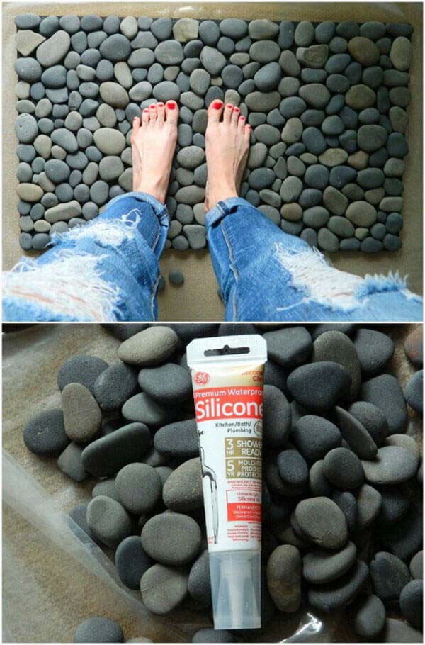 Stone Mats are Simple to Make #homedecor #pebbles #rocks #decorhomeideas