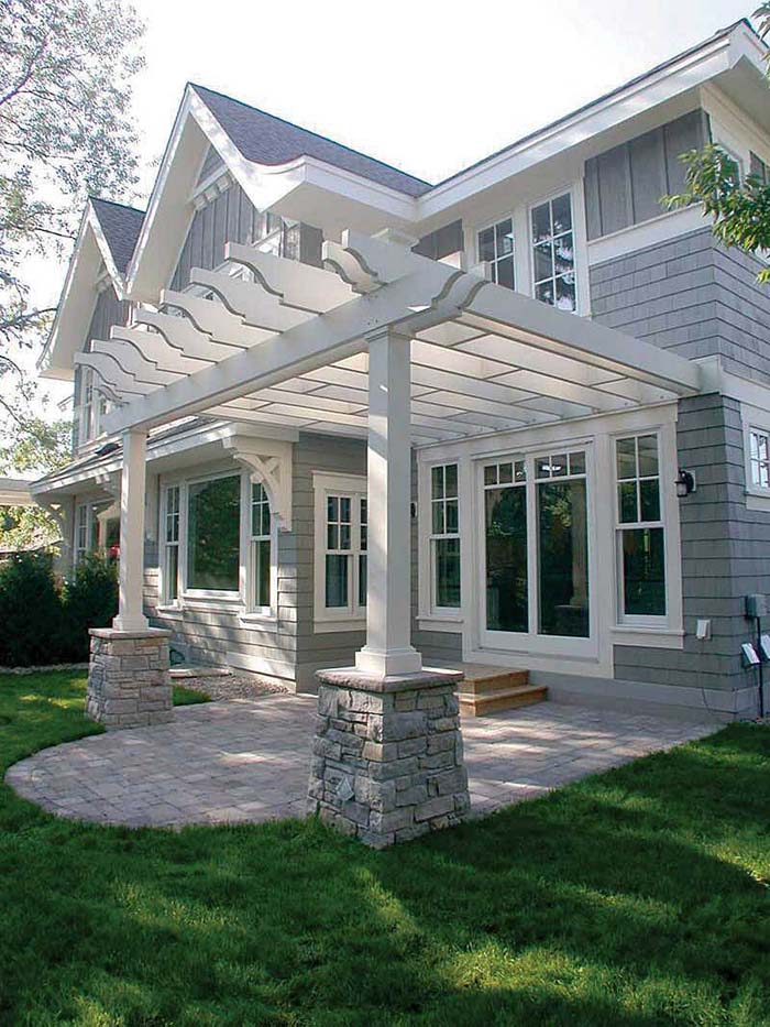 Summer At The Hamptons Patio Pergola #pergola #pergolaideas #pergoladesign #decorhomeideas