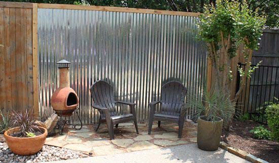 Tin Accent Wall #privacyfence #diy #fencingideas #decorhomeideas