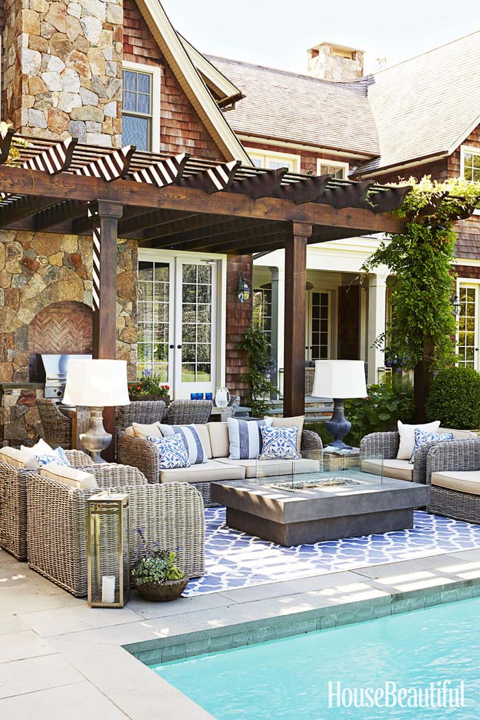 Tropical Parlor Outdoor Pergola Set #pergola #pergolaideas #pergoladesign #decorhomeideas