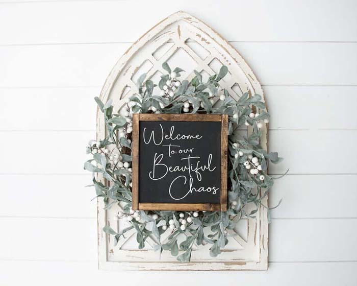 Welcome to Our Beautiful Chaos Display #farmhouse #walldecor #decorhomeideas