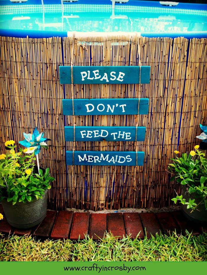 Above-Ground Pool Signs #pooldecorideas #diypooldecor #decorhomeideas