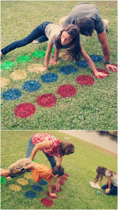 Backyard Twister #diybackyardgames #outdoorgames #decorhomeideas