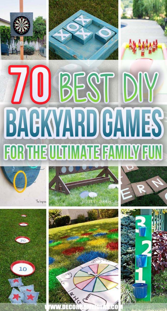 Best DIY Backyard Games. These DIY backyard games are super easy and cheap to make so your kids can enjoy unlimited summer fun without breaking the bank. Play with them all day long. #decorhomeideas