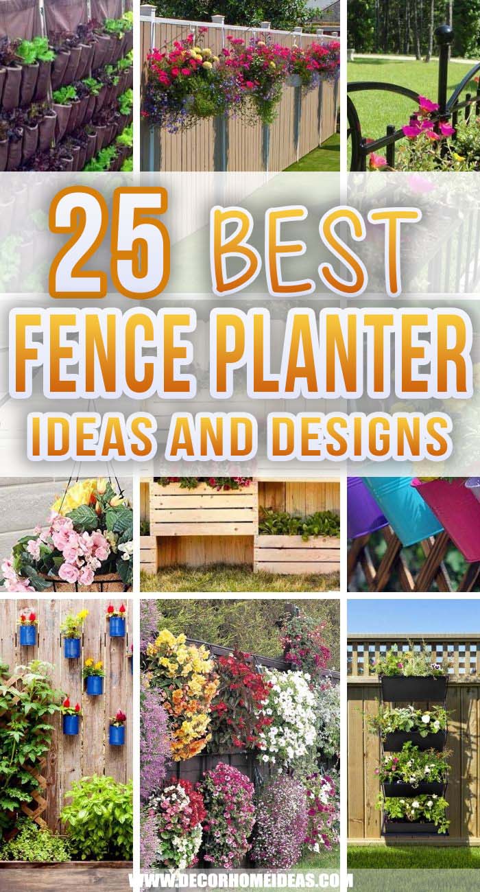 Best Fence Planters Ideas And Designs. Whether your backyard is compact or expansive, there’s always room to add more beautiful plant life with fence planters! Fence planters are what you need to make it even more beautiful. #decorhomeideas