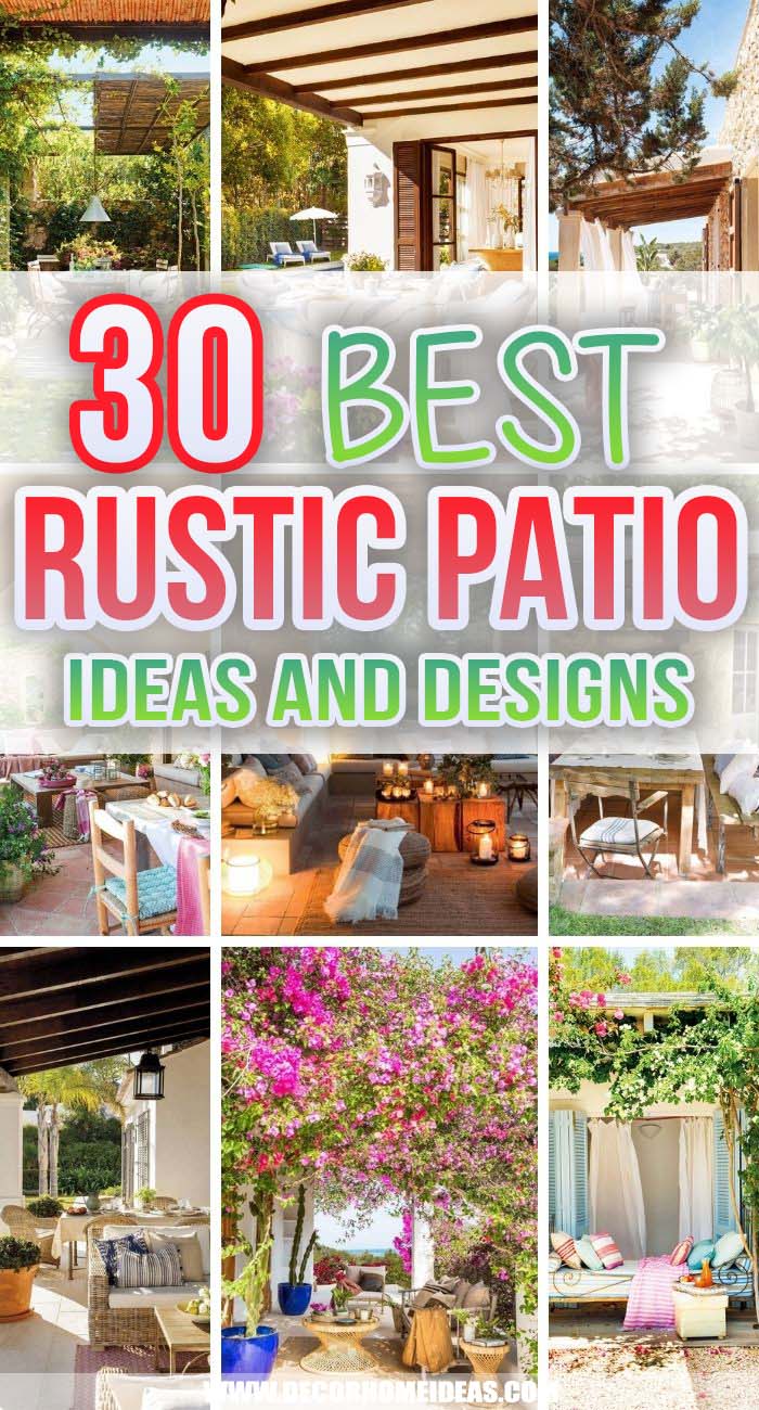 Best Rustic Patio Ideas. If you want maximal coziness for your patio, choose the rustic style. These rustic patio ideas will turn any backyard into warming and inviting outdoor space. #decorhomeideas