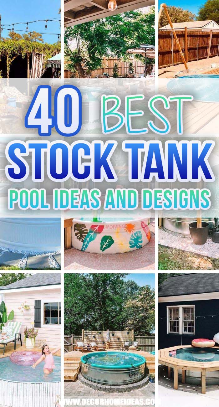 Best Stock Tank Pool Ideas. Stock tank pool ideas are the current trend when it comes to cooling off on the hot summer days in your own backyard. They are easy to set up and maintenance cost is low. #decorhomeideas