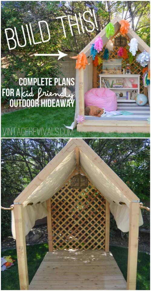 Build an Outdoor Nook #diybackyardgames #outdoorgames #decorhomeideas