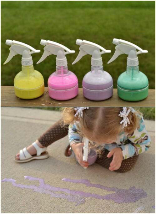 Chalk Spray #diybackyardgames #outdoorgames #decorhomeideas