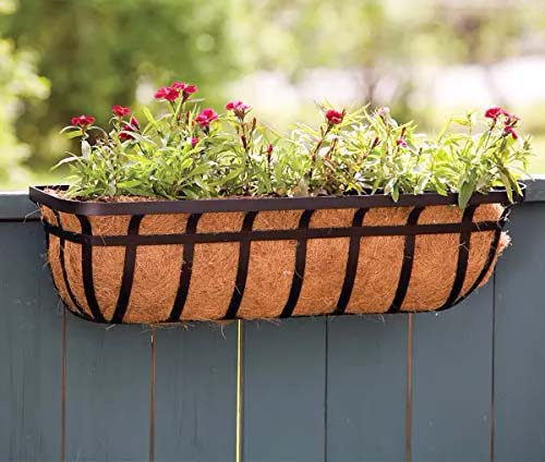 Classic Flat Iron Window Planter #fenceplanters #fenceflowerpots #decorhomeideas