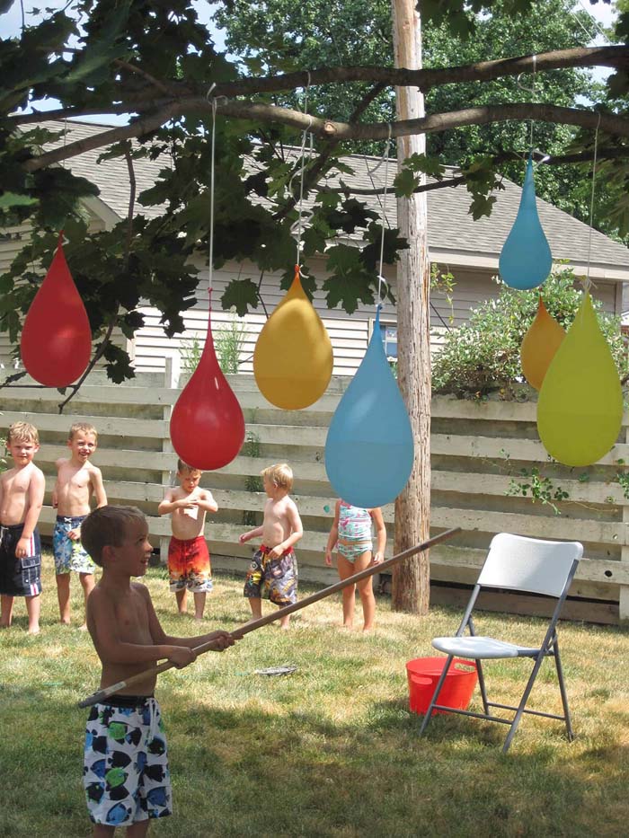 Colorful Water Balloon Pinata Collection #diybackyardgames #outdoorgames #decorhomeideas
