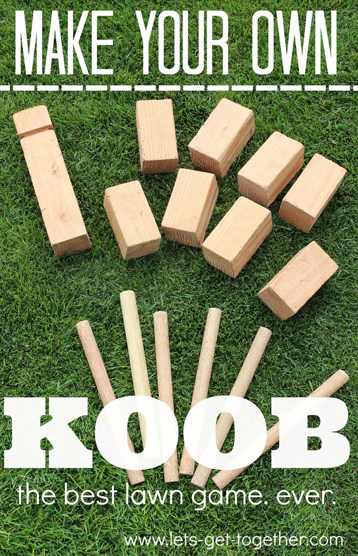 DIY Koob Lawn Game Set #diybackyardgames #outdoorgames #decorhomeideas