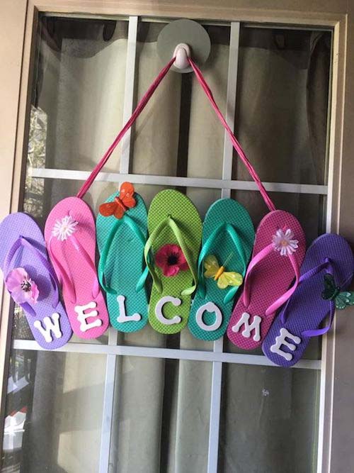 Flip-Flop Signs #pooldecorideas #diypooldecor #decorhomeideas