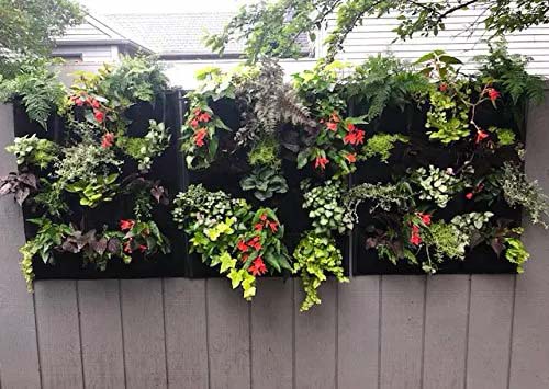 Hanging Planters for a Vertical Garden #fenceplanters #fenceflowerpots #decorhomeideas