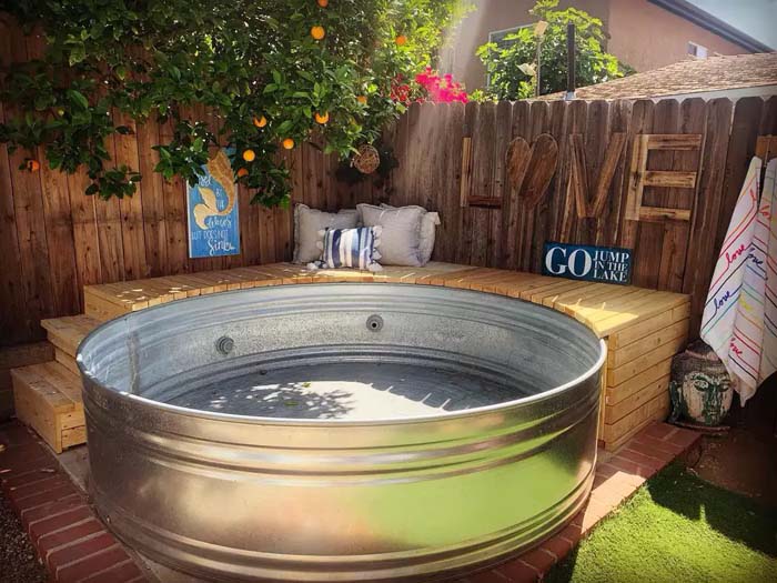 Hidden Plumbing #stocktankpool #diystocktankpool #decorhomeideas