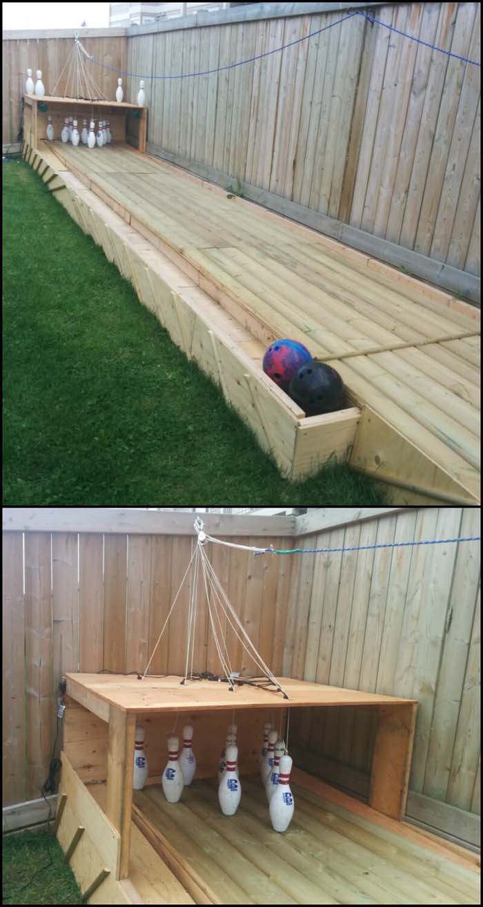 Incredible Backyard DIY Bowling Lane #diybackyardgames #outdoorgames #decorhomeideas