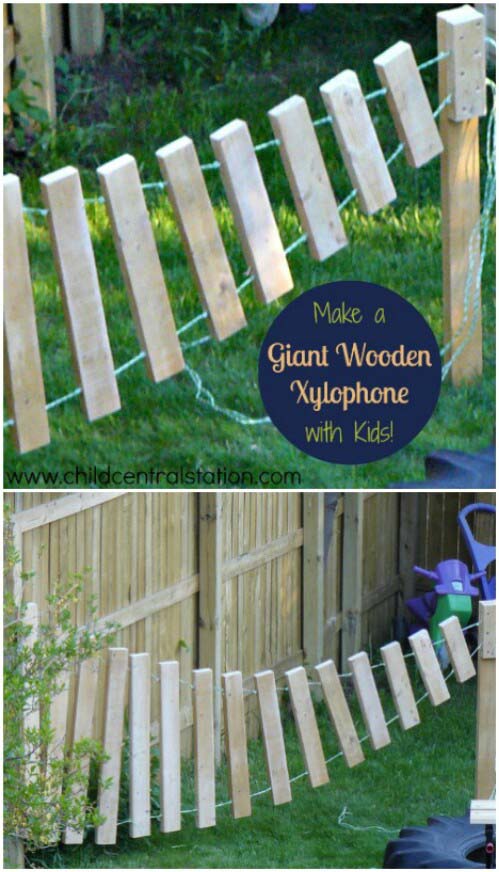 Outdoor Xylophone #diybackyardgames #outdoorgames #decorhomeideas