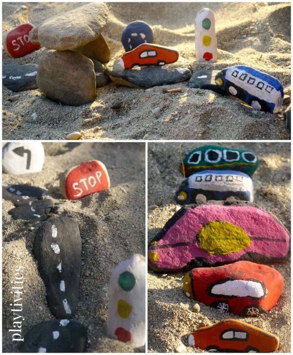 Painted Rocks As Toy Surrogates #backyardkidsgames #diybackyardgames #decorhomeideas