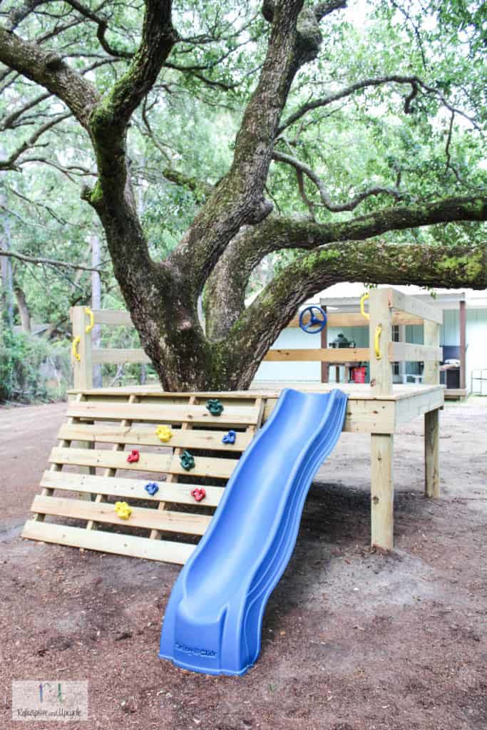 Platform Tree House Playground Fun #diybackyardgames #outdoorgames #decorhomeideas