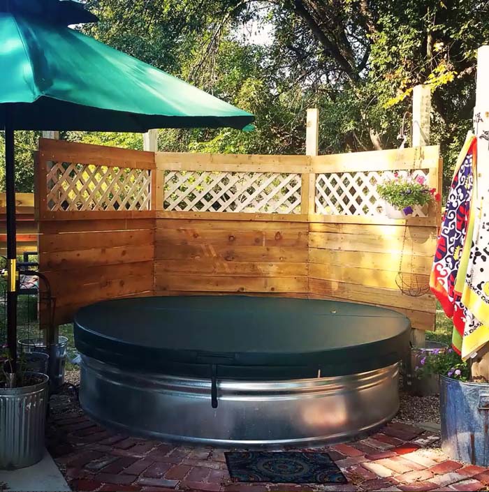 Protection and Privacy #stocktankpool #diystocktankpool #decorhomeideas