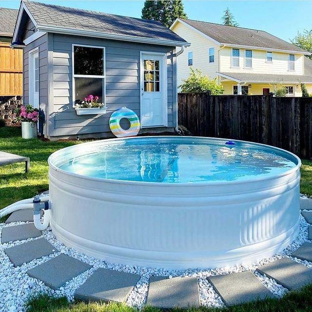 Pure White #stocktankpool #diystocktankpool #decorhomeideas