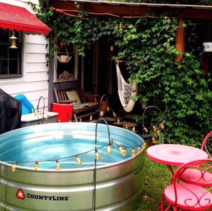 Vintage Charm #stocktankpool #diystocktankpool #decorhomeideas