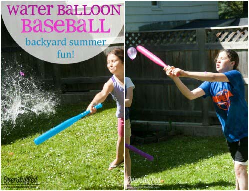 Water Balloon Baseball #diybackyardgames #outdoorgames #decorhomeideas