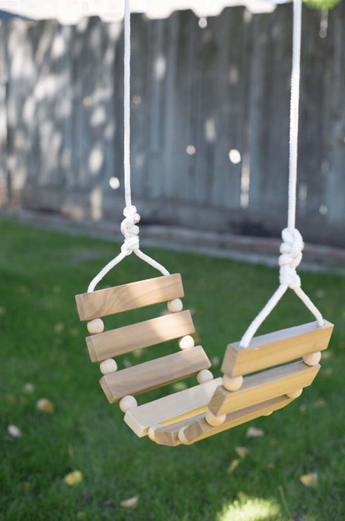 A Xylophone Style Swing for Little Ones #backyardkidsgames #diybackyardgames #decorhomeideas