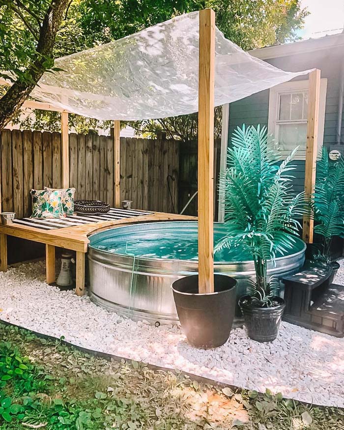 Your Private Backyard Retreat #stocktankpool #diystocktankpool #decorhomeideas