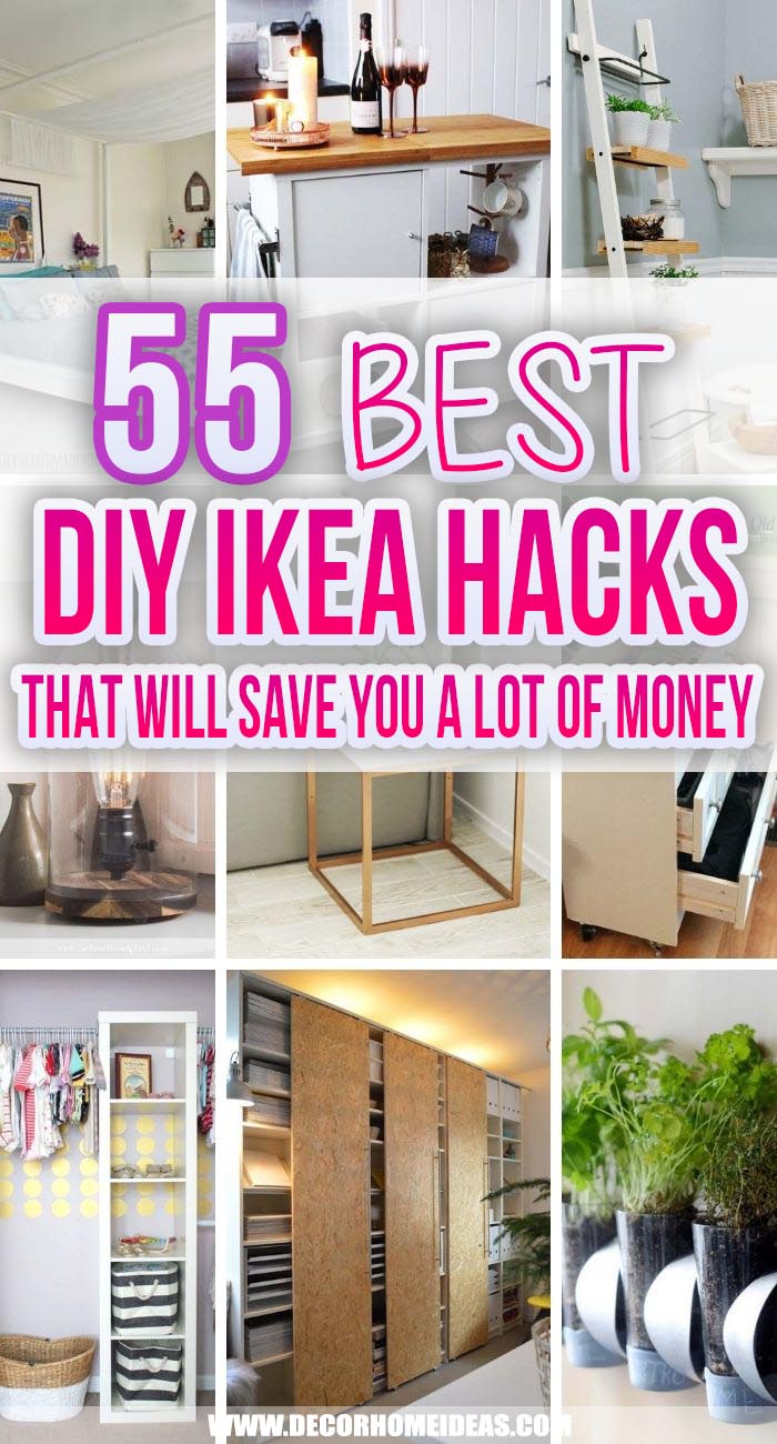 Best DIY Ikea Furniture Hacks. These DIY IKEA hacks will show you how to create fantastic projects without spending a lot of money. From furniture hacks to storage ideas these are the best IKEA hacks on the web. #decorhomeideas