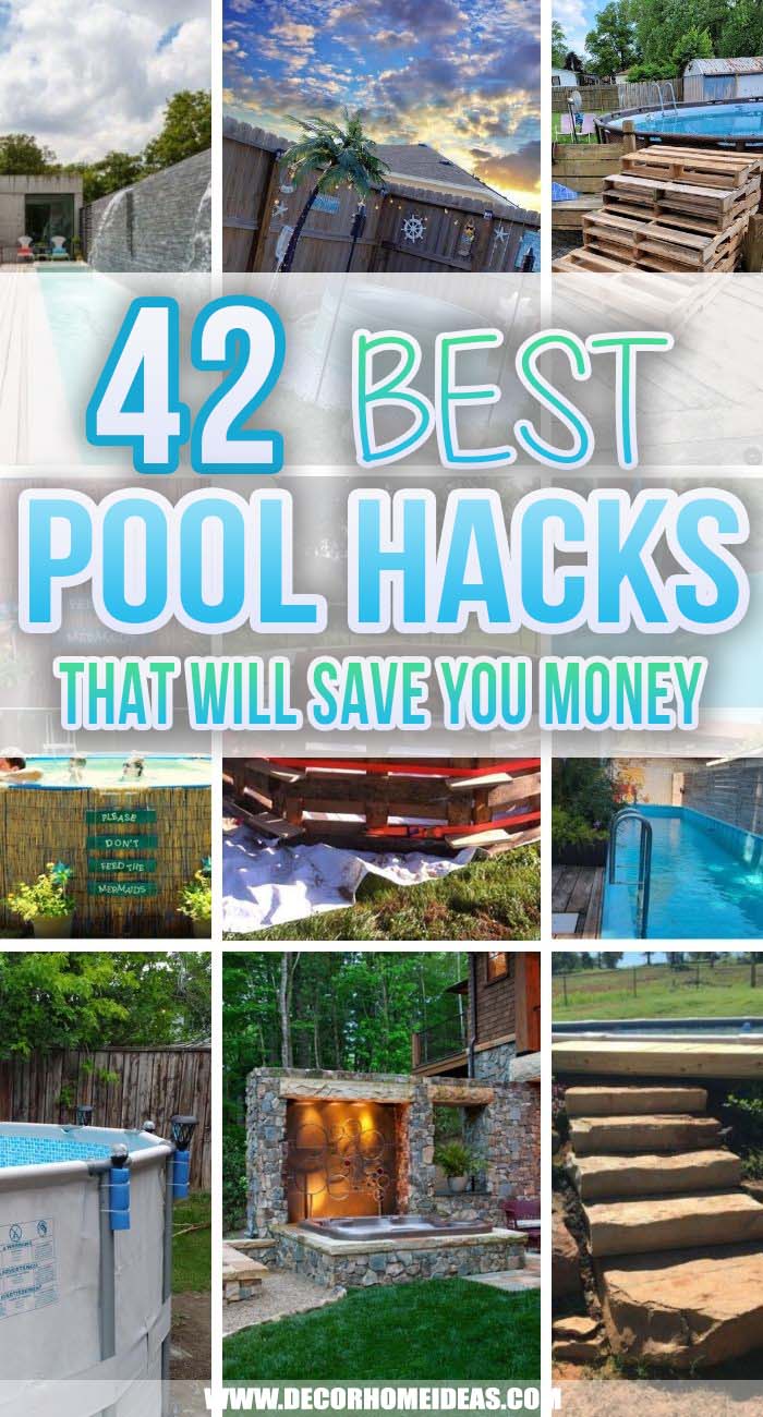 Best Pool Hacks You Can Actually Apply. These pool hacks are all you need to save a ton of money! Cheap organization tips, pool bag hacks, fun pool noodle ideas, and more! Make the most of your summer. #decorhomoideas