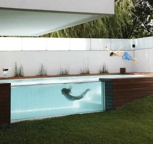 Build a Glass Wall Swimming Pool #poolhacks #diypool #decorhomeideas