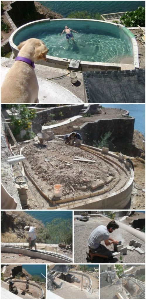 Build Your Own Concrete Swimming Pool #poolhacks #diypool #decorhomeideas